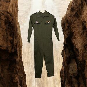 Vintage Youth Size XL 9-10 USA Maverick Pilot Halloween Costume Air Force 80s